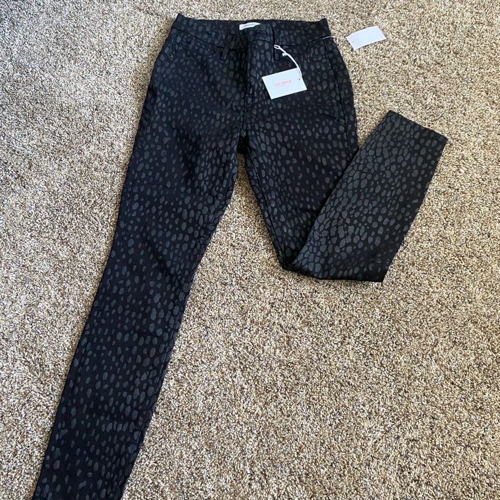 Good American leopard foil jeans